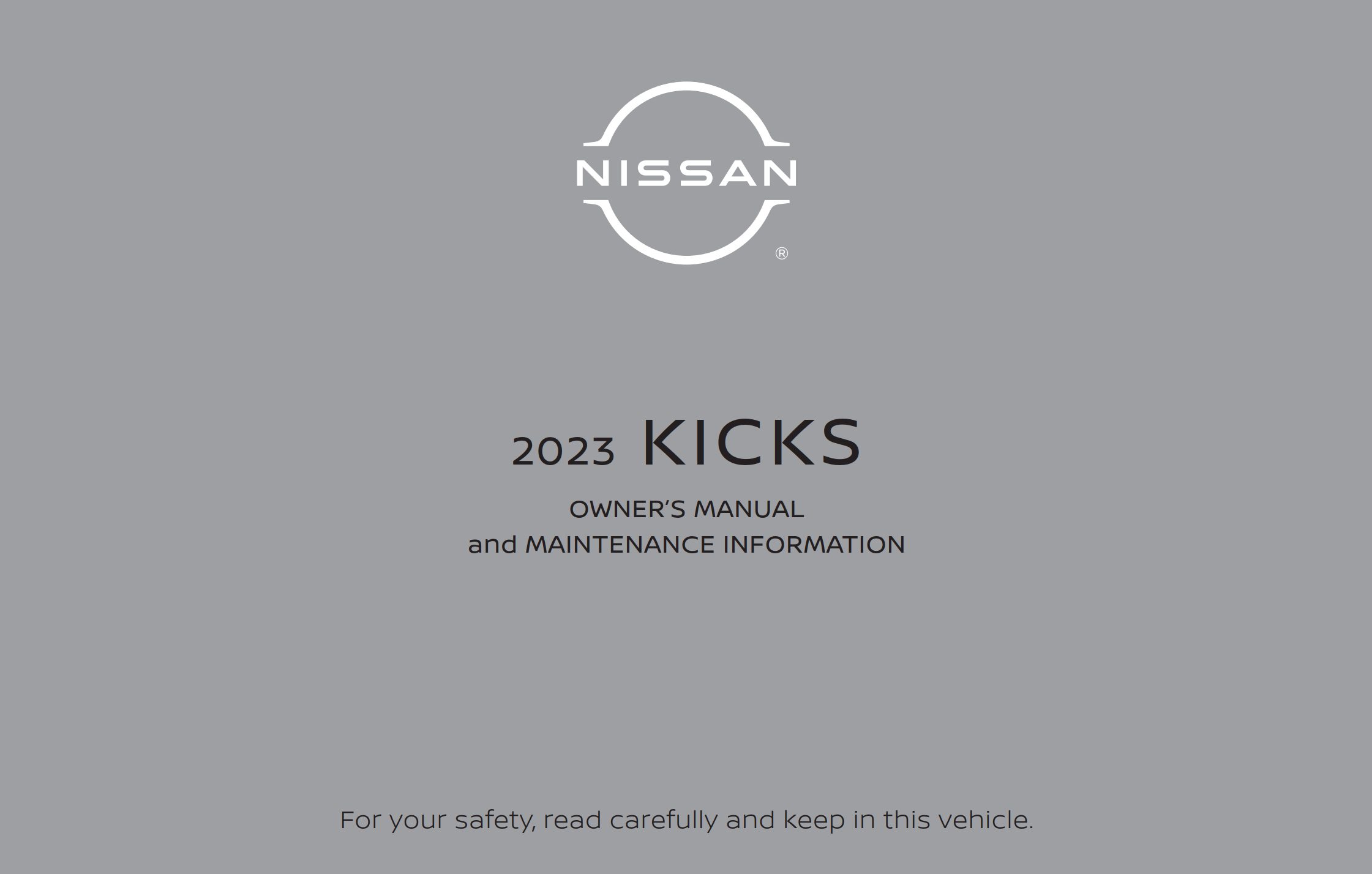 2023 nissan kicks owner's manual