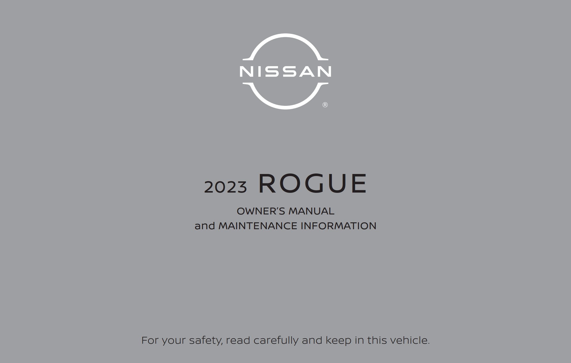 2023 nissan rogue owner's manual