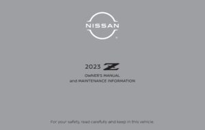 2023 nissan z owner's manual