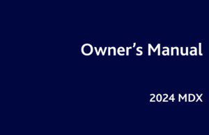 2024 acura mdx owner's manual