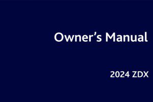 2024 acura zdx owner's manual