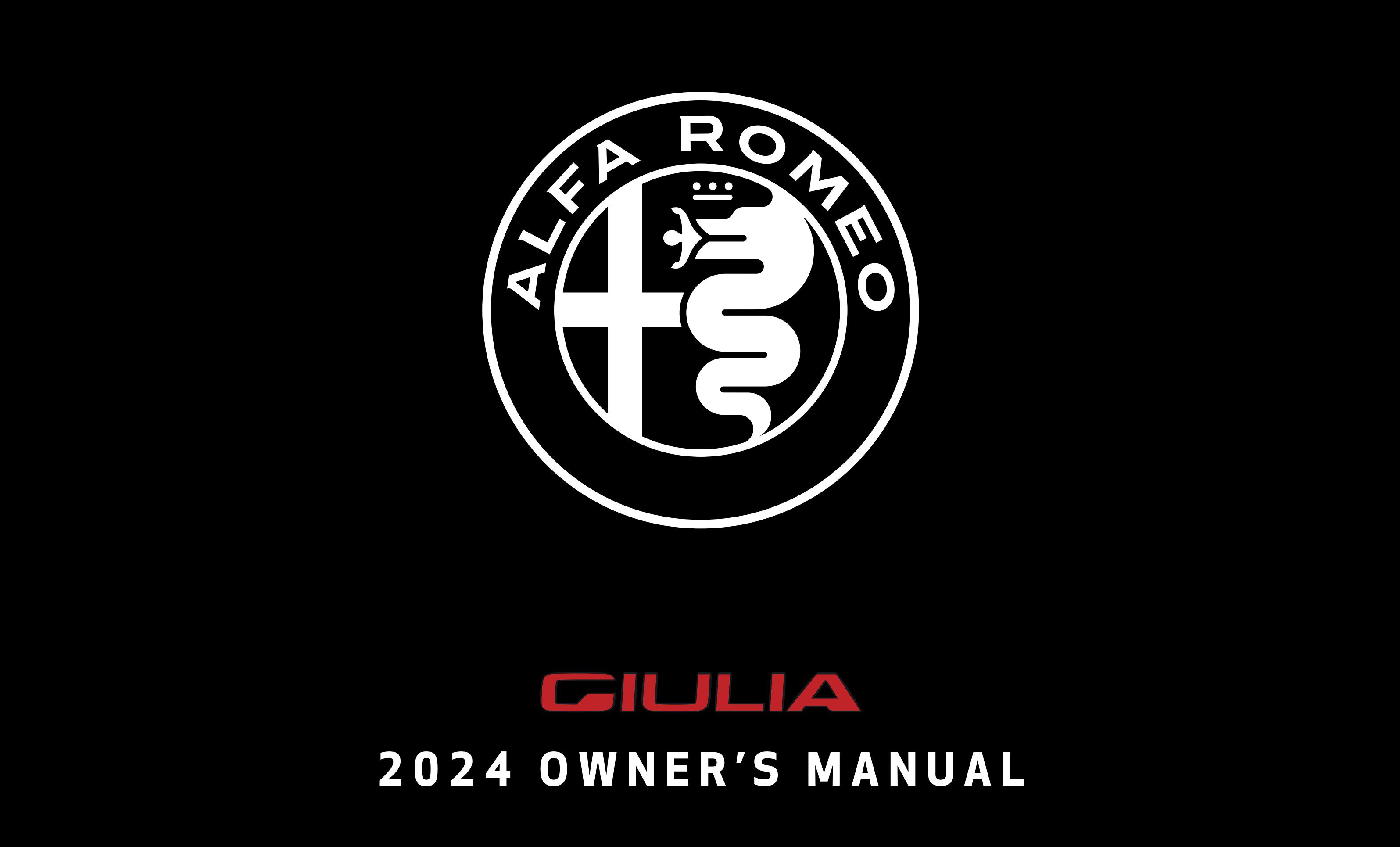 2024 alfa romeo giulia owner's manual