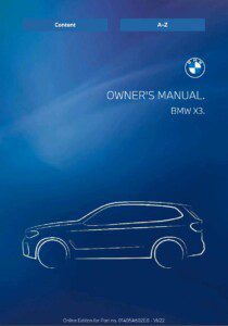 2024 bmw x3 owner's manual