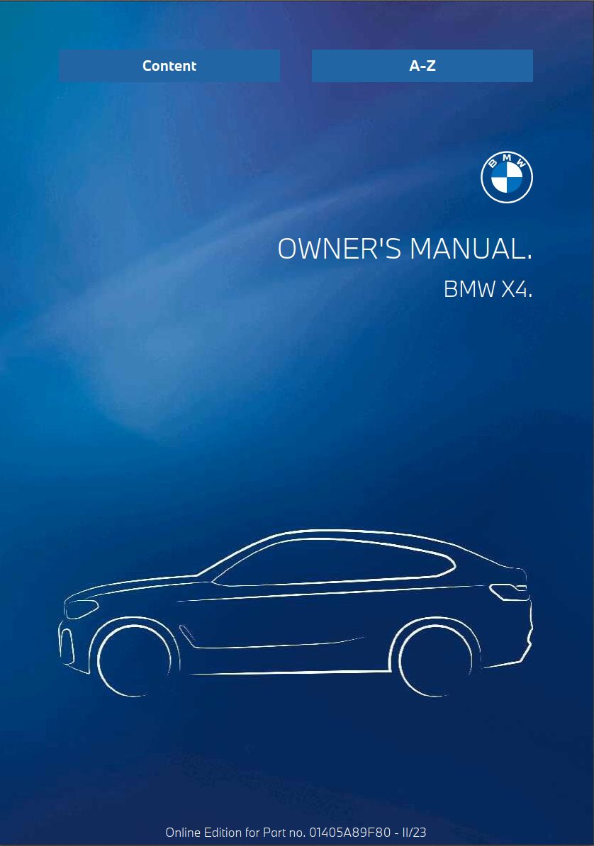 2024 bmw x4 owner's manual