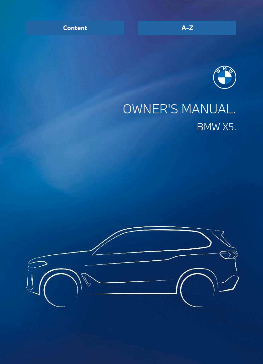 2024 bmw x5 owner's manual