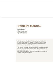 2024 genesis g80 owner's manual