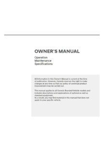 2024 genesis g90 owner's manual