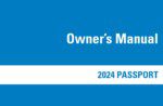 2024 honda passport owner's manual