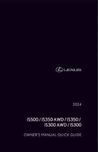 2024 lexus is300 owner's manual