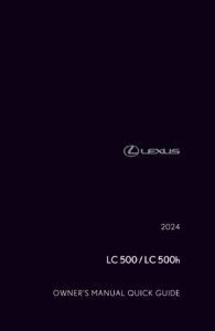 2024 lexus lc 500h owner's manual