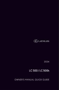 2024 lexus lc500 owner's manual