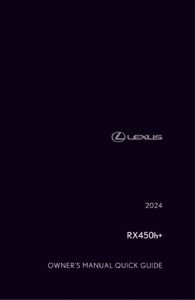 2024 lexus rx owner's manual