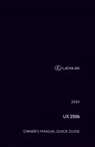 2024 lexus ux owner's manual