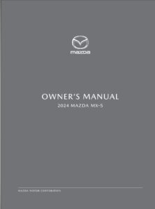 2024 mazda mx5 miata owner's manual