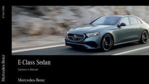 2024 mercedes benz e class owner's manual