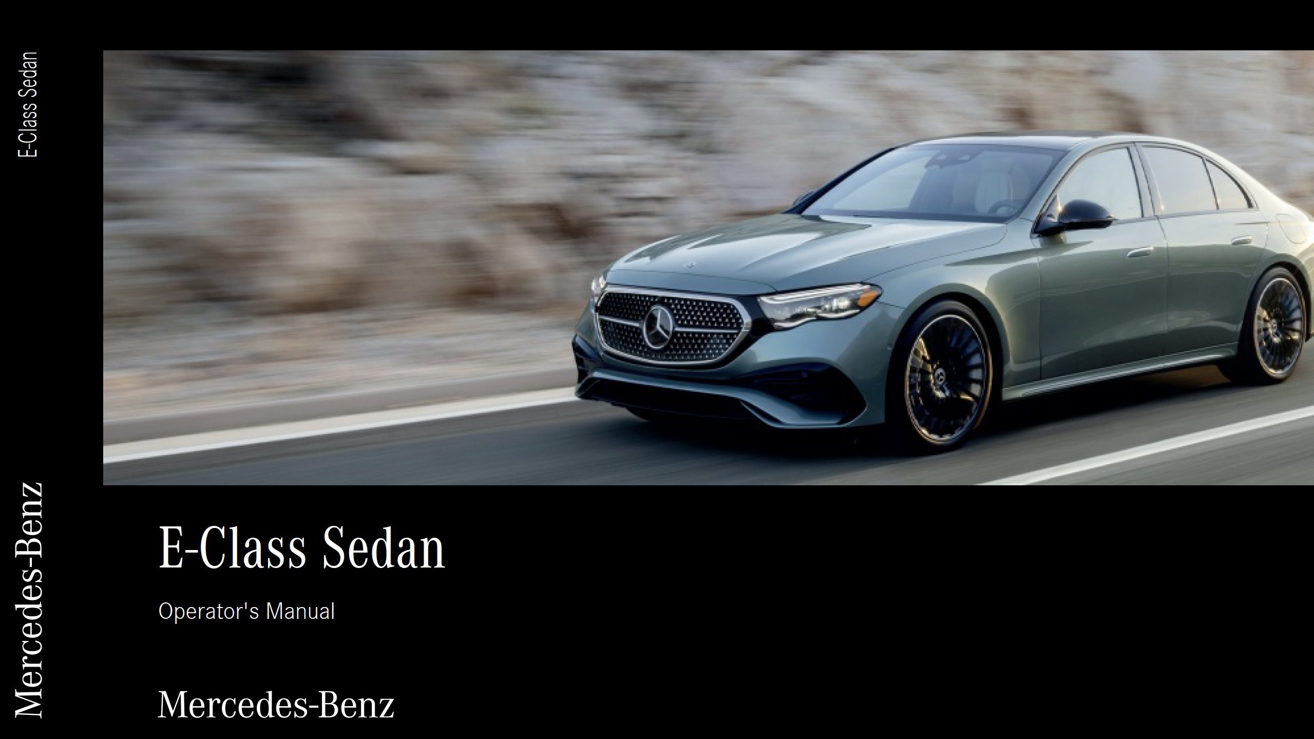 2024 mercedes benz e class owner's manual