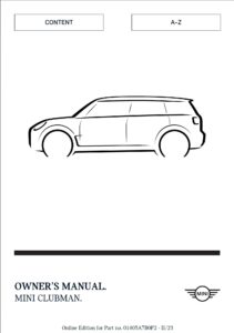 2024 mini clubman owner's manual