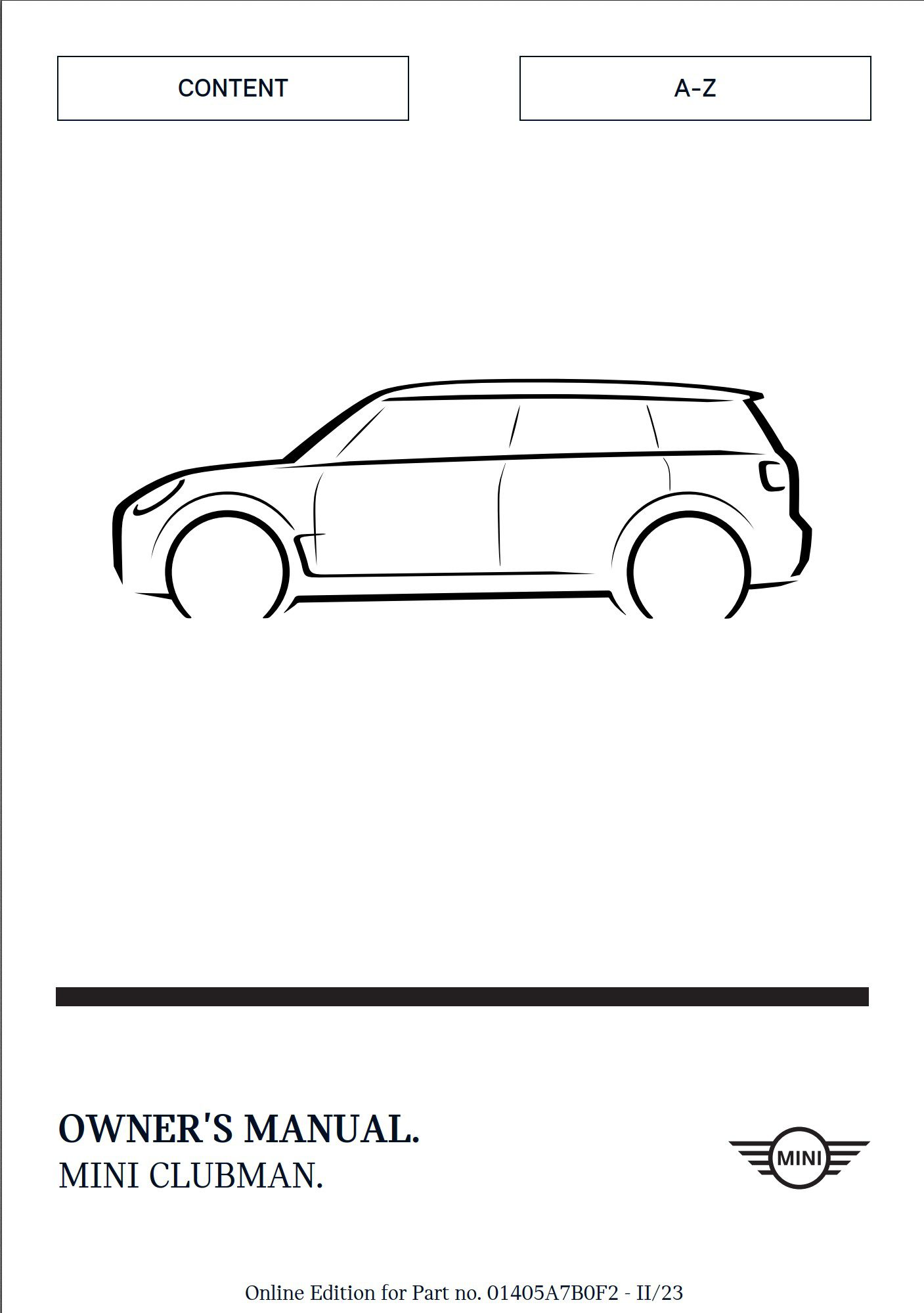 2024 mini clubman owner's manual