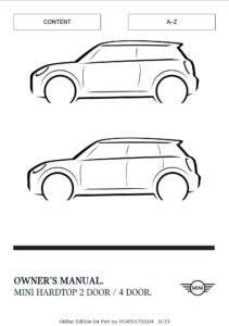 2024 mini cooper owner's manual