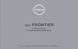 2024 nissan frontier owner's manual