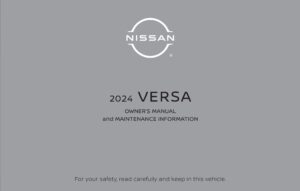 2024 nissan versa owner's manual