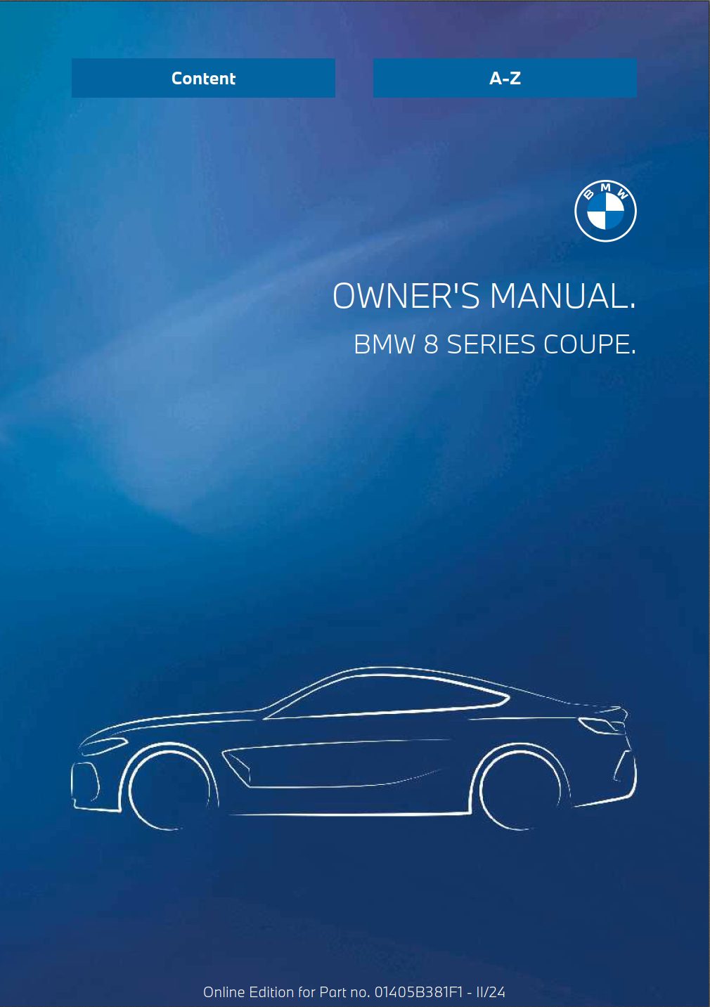 2025 bmw 8 series owner's manual