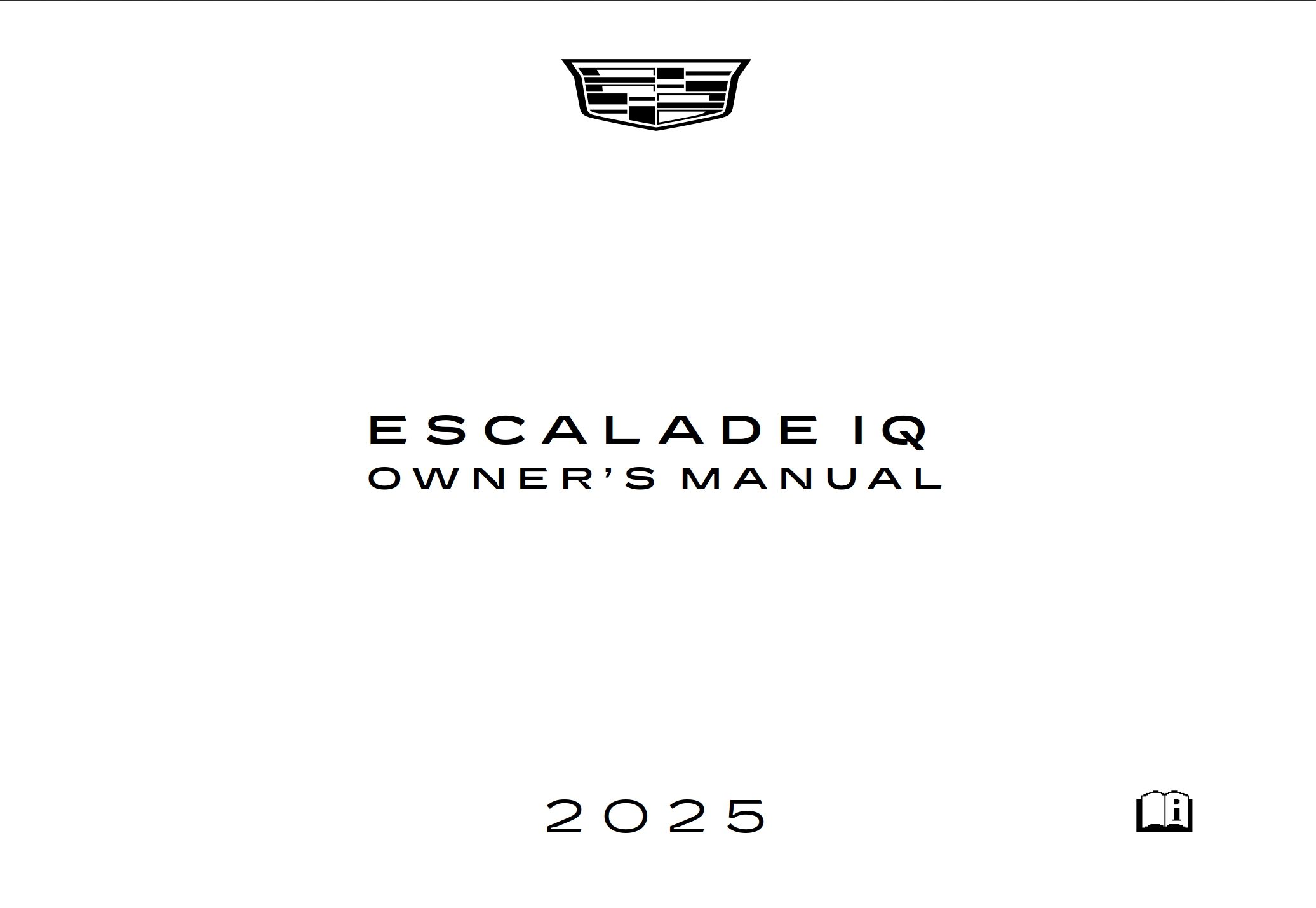 2025 cadillac escalade owner's manual