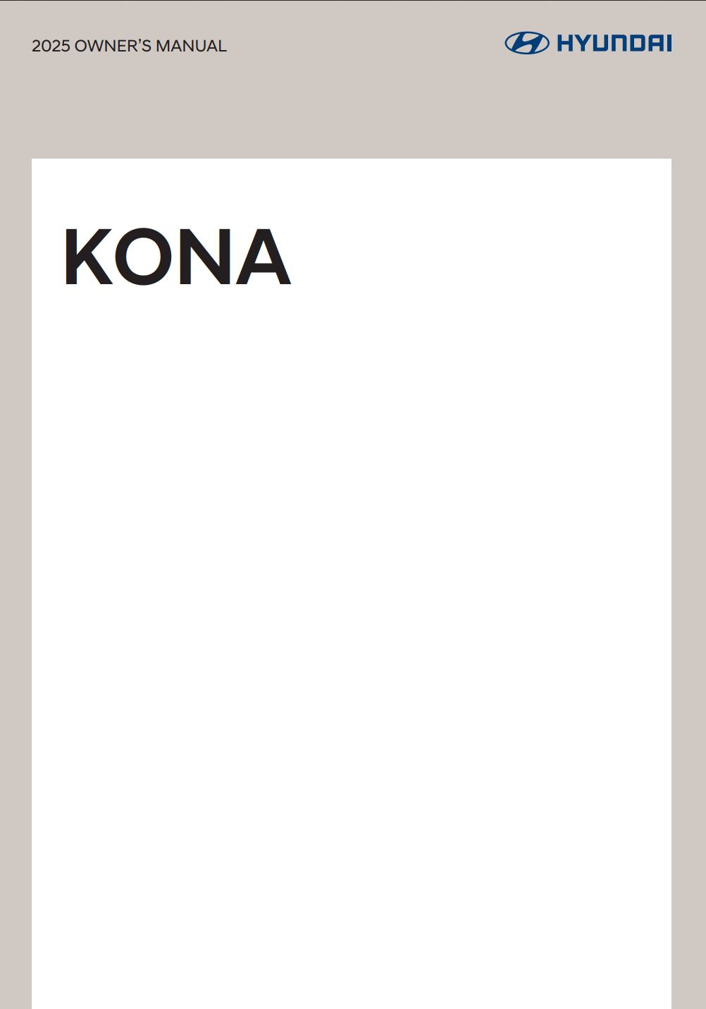 2025 hyundai kona owner's manual