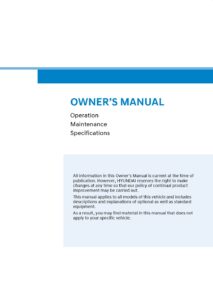 2025 hyundai santa cruz owner's manual