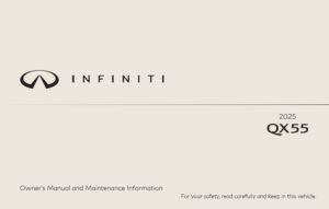 2025 infiniti qx55 owner's manual