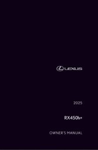 2025 lexus rx 450h owner's manual