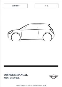 2025 mini cooper owner's manual