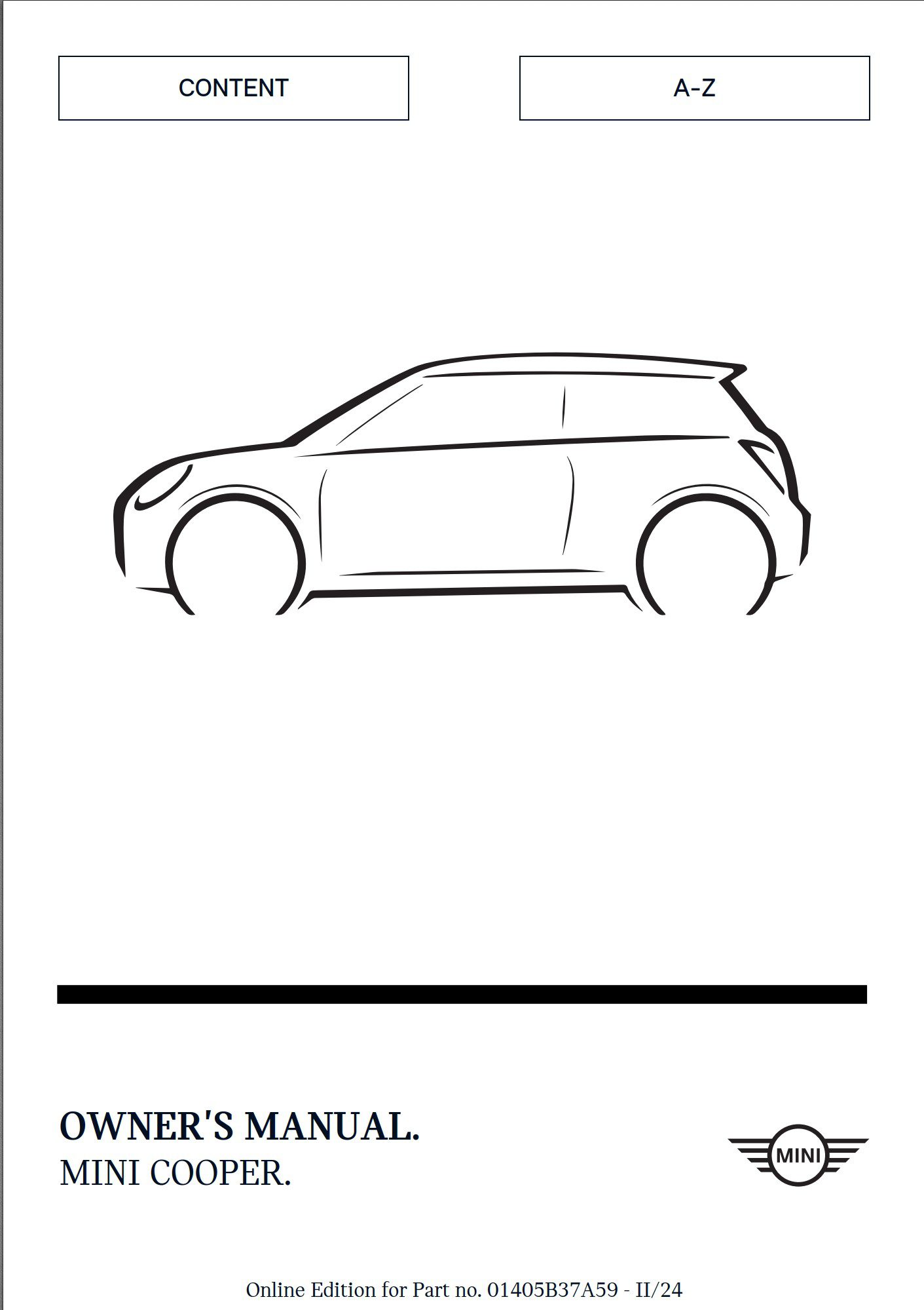 2025 mini cooper owner's manual