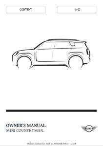 2025 mini countryman owner's manual