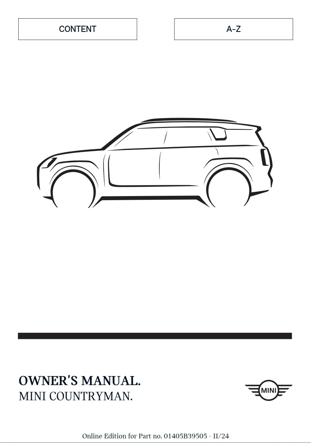 2025 mini countryman owner's manual