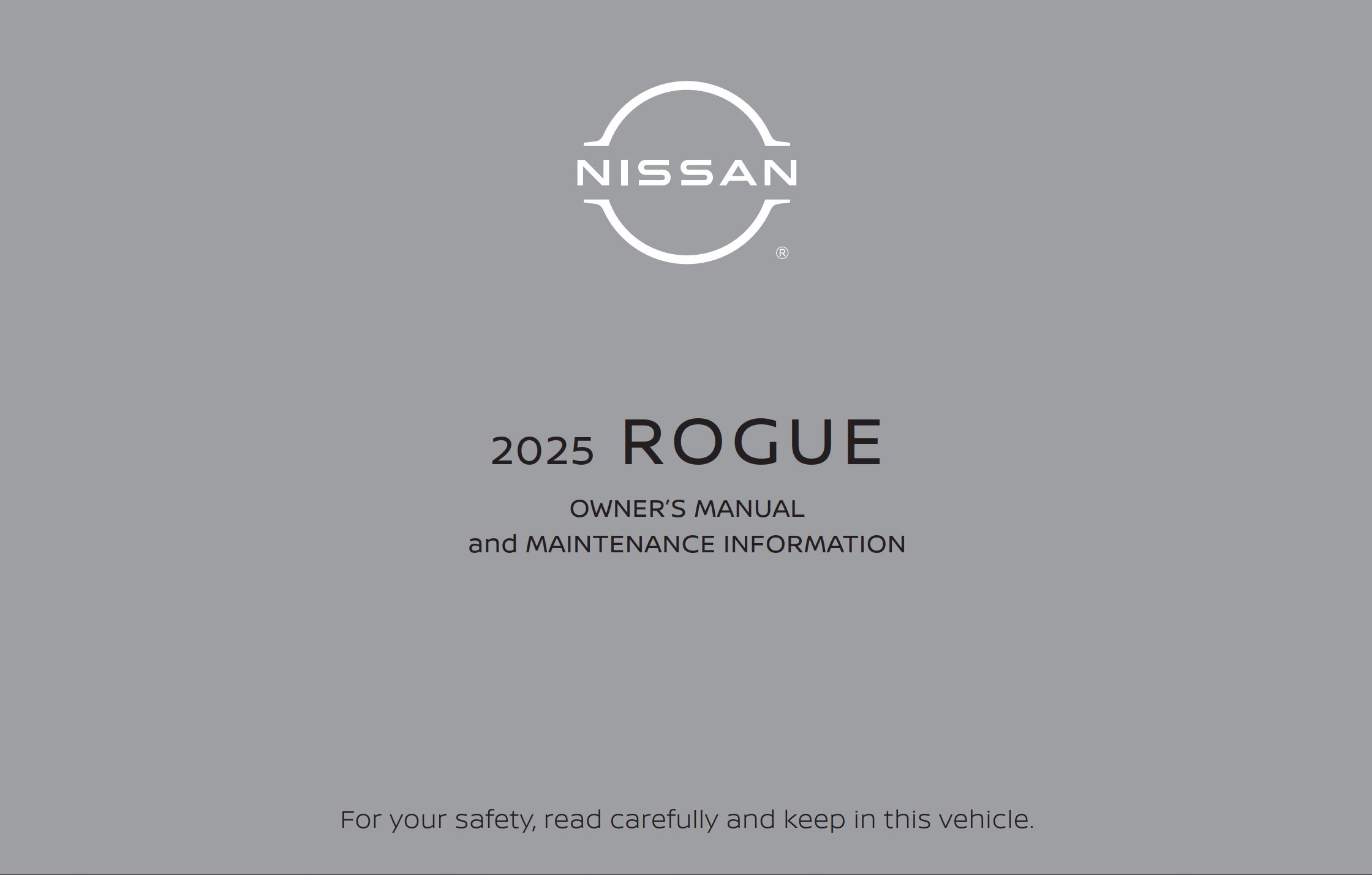 2025 nissan rogue owner's manual