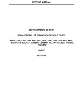 body controller diagnostic trouble codes international 3200, 4100, 4300, 4400, 7300, 7400, 7500, 7600, 7700, 8500, 8600 list of fault codes