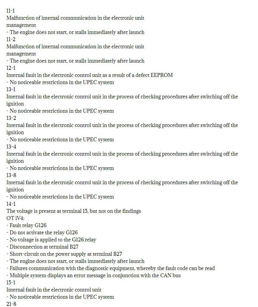 daf lf, cf and xf truck fault codes dtc (upec)