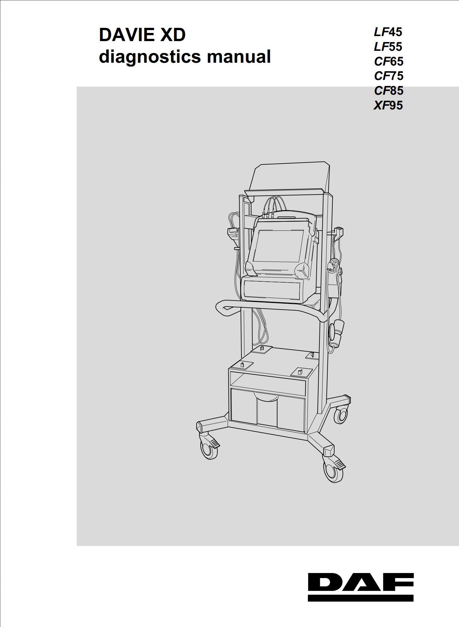 davie xd diagnostic code manual for daf lf 45, lf55, cf65, cf75, cf85, xf95