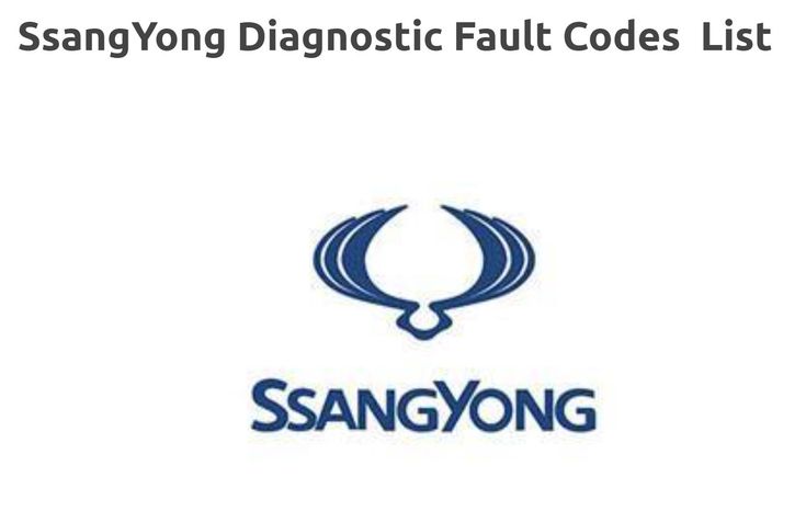 diagnostic trouble codes for ssangyong