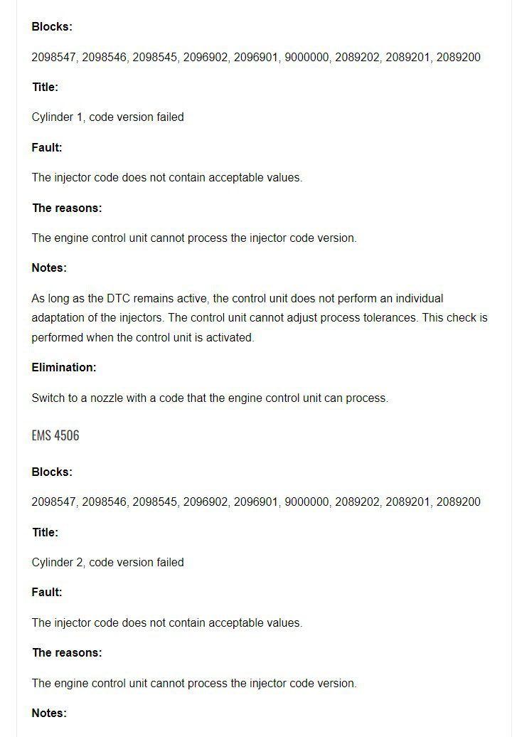 ems list of fault codes (dtcs) for scania engine control units 11 642