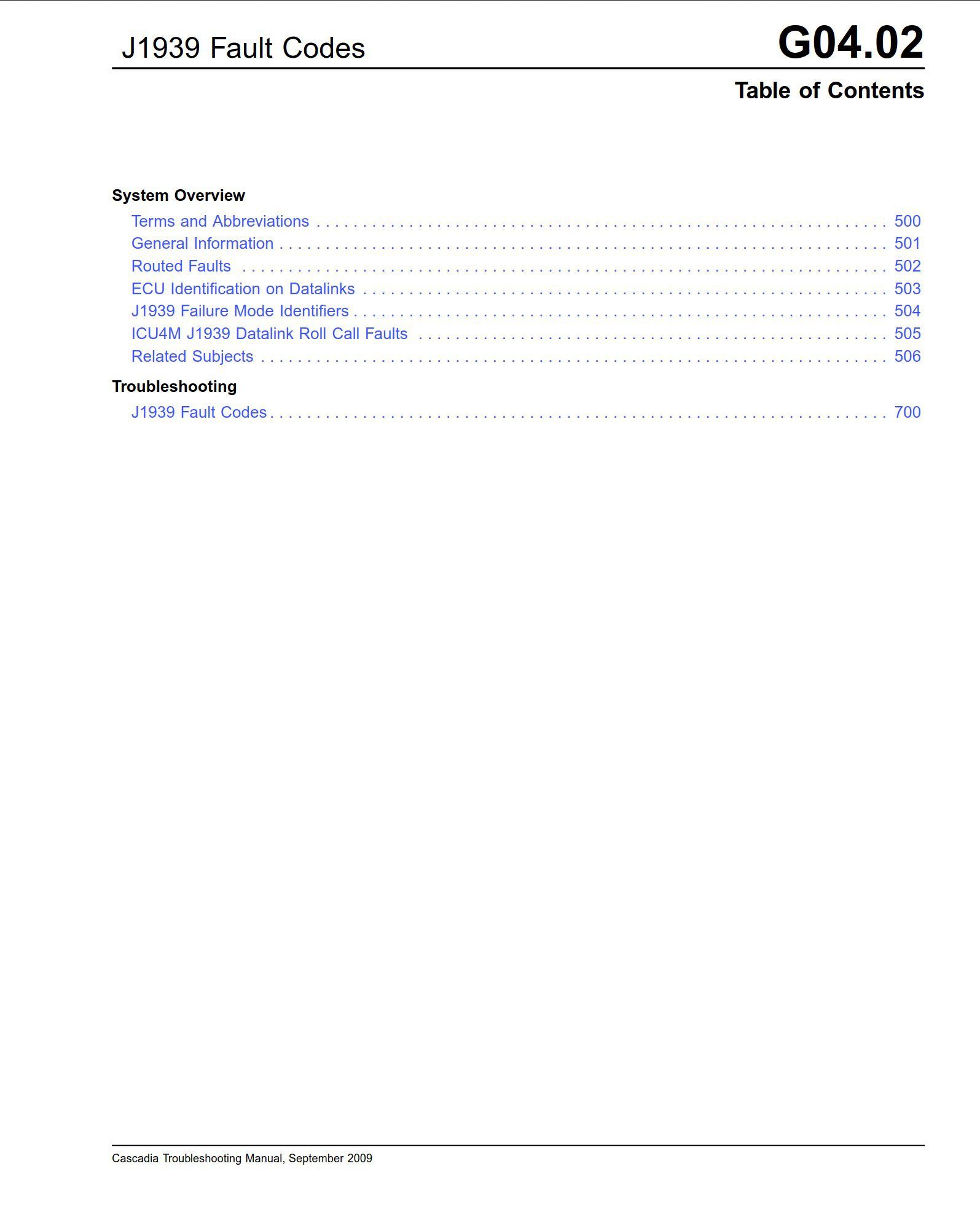 freightliner cascadia j1939 trouble codes system summary