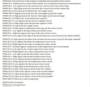 isuzu truck fault codes dtc