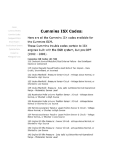 non egr fault codes for cummins engines