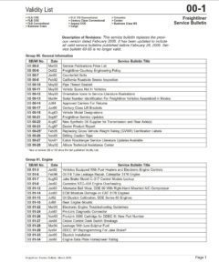 troubleshooting list for freightliner argosy